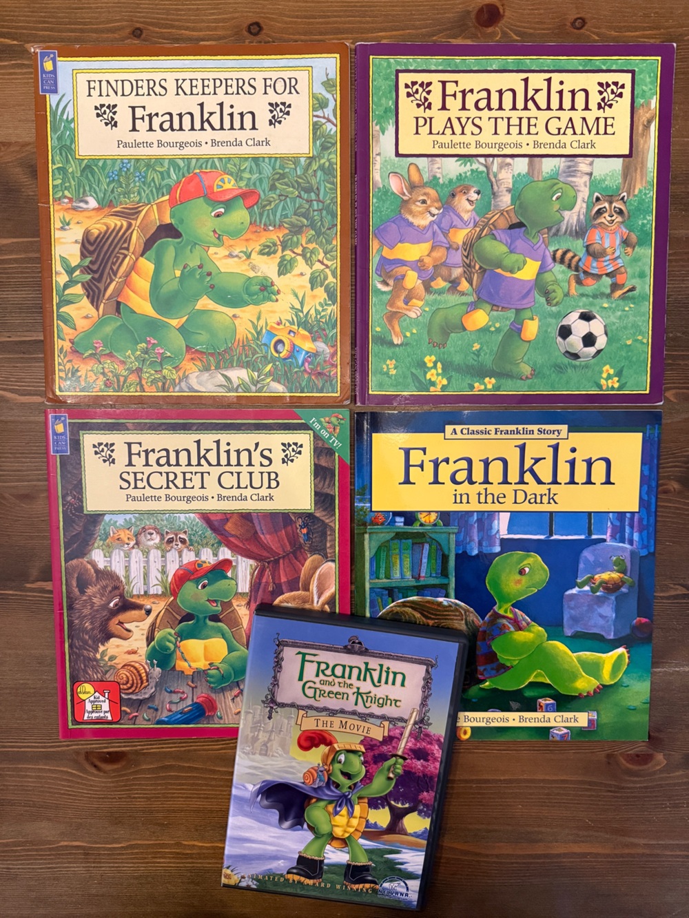 Franklin Paperback Books + Franklin and the Green Knight DVD Bundle